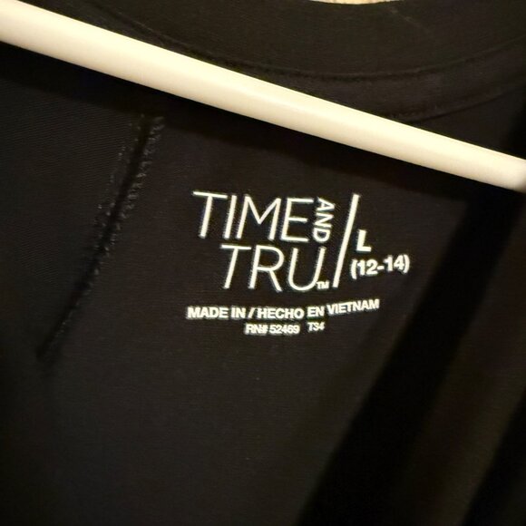 Time and Tru Women’s Sleeveless Dress, Large, Black - Picture 3 of 6